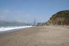 Baker Beach mit Blick auf Golden Gate
