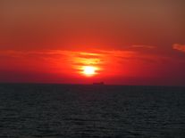 Ligurisches Meer Sonnenuntergang
